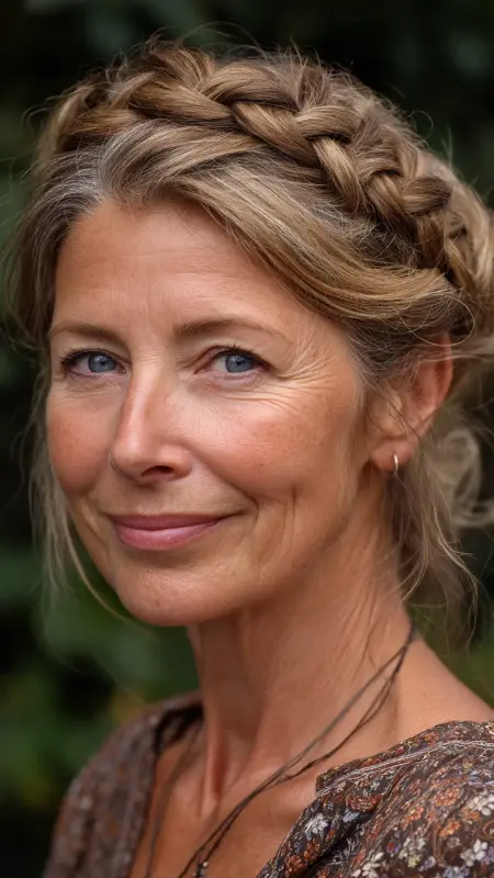 Romantic Braided Crown - Sassy hair older women