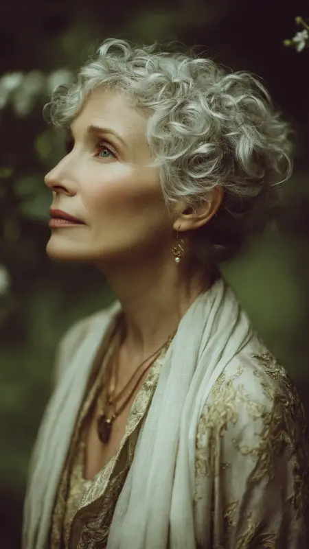 Romantic Curled Pixie - Short pixie hairstyles for older women