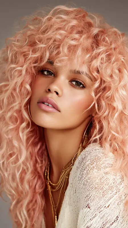 Rose Gold Curls - Low maintenance hair color