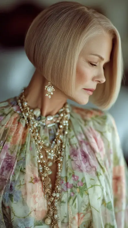 Rounded Bob with Tucked Ends - bob hair styles for women over 50