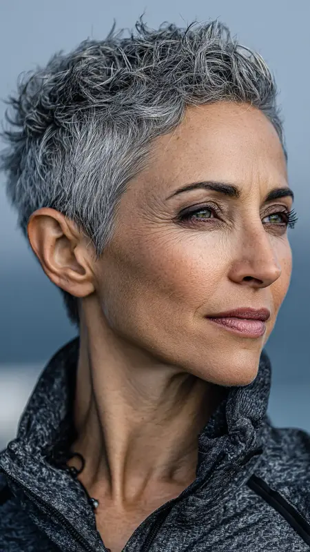 Sassy Cropped Pixie - pixie haircuts for women over 60