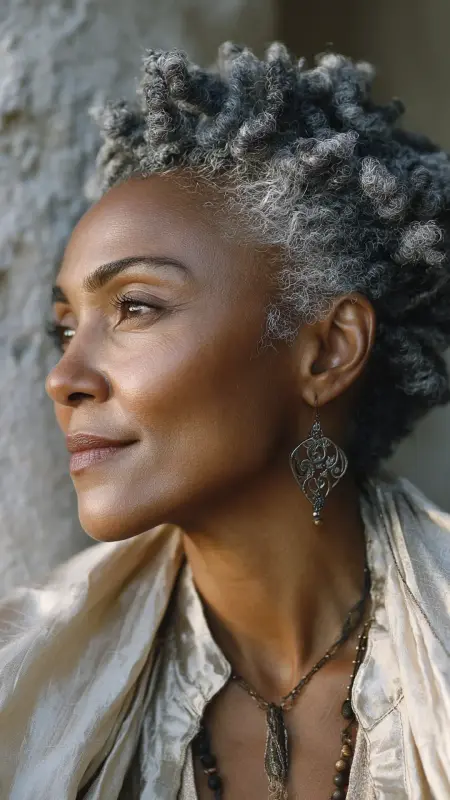 Sculpted Twist Out - Short Haircuts For Black Women Over 50