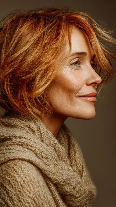 Shaggy Bob with Choppy Layers - bob haircuts for women over 60 with fine hair