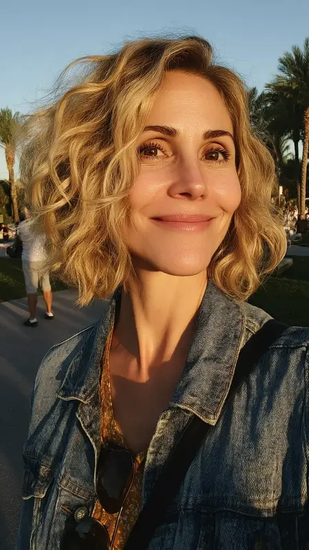 Shaggy Lob with Textured Ends - Shoulder Length Hairstyles For Women Over 60