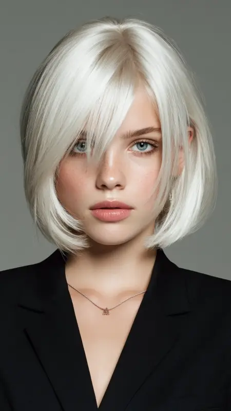 Sharp Asymmetrical Glass Bob - Glass Hair