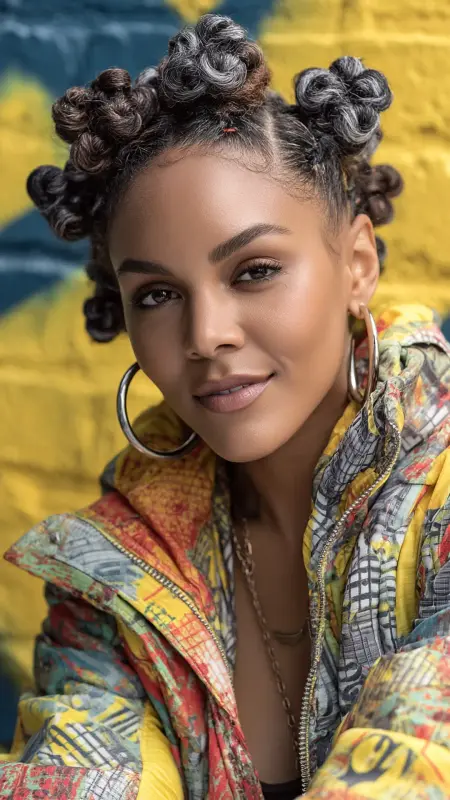 Short Crochet Bantu Knots -  short crochet hairstyles 