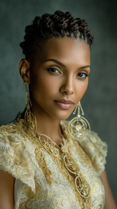 Short Crochet Cornrow Crown -  short crochet hairstyles 