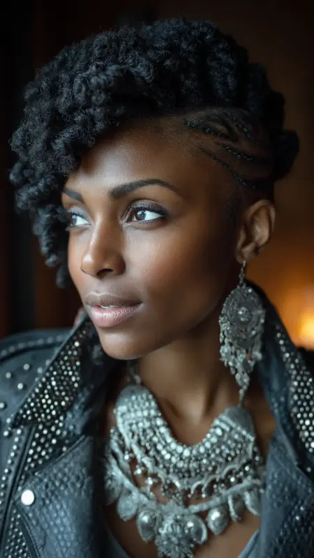 Short Crochet Faux Tapered Frohawk -  short crochet hairstyles 