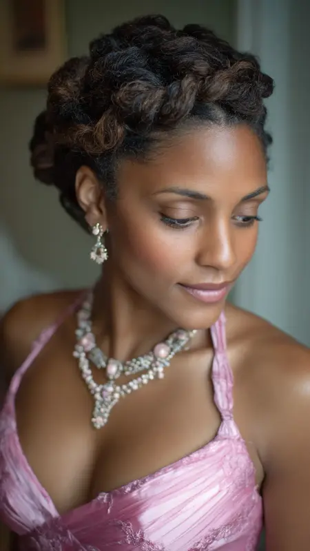 Short Crochet Flat Twist Updo -  short crochet hairstyles 