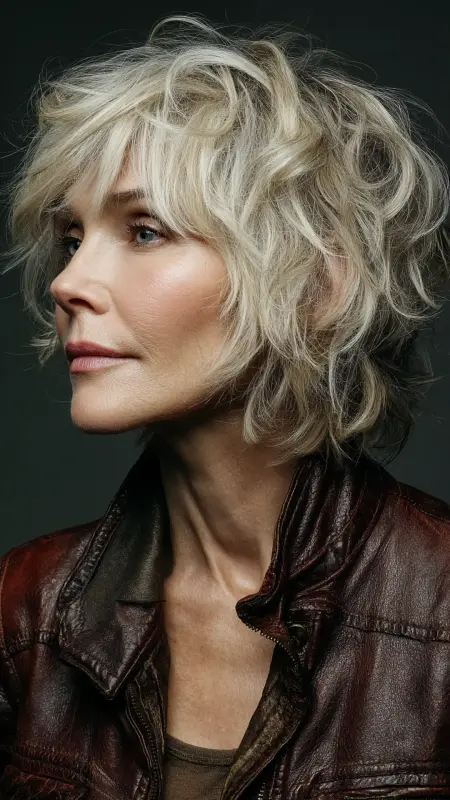 Short Shag with Choppy Layers - Short Layered Hairstyles For Older Women