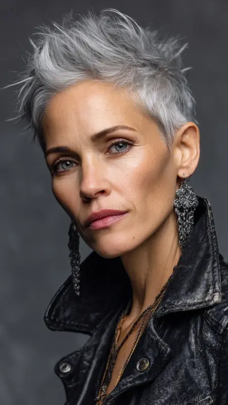 Short Textured Crop - Haircuts For Women Over 50 With Fine Hair