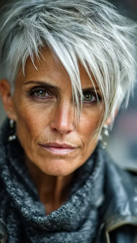 Short Textured Crop - Hairstyles for women over 70 with fine hair