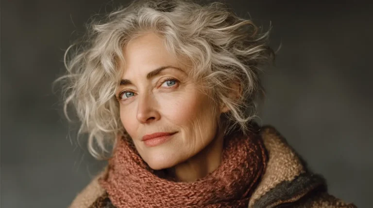 Short hairstyles for women over 60 with wavy hair 2