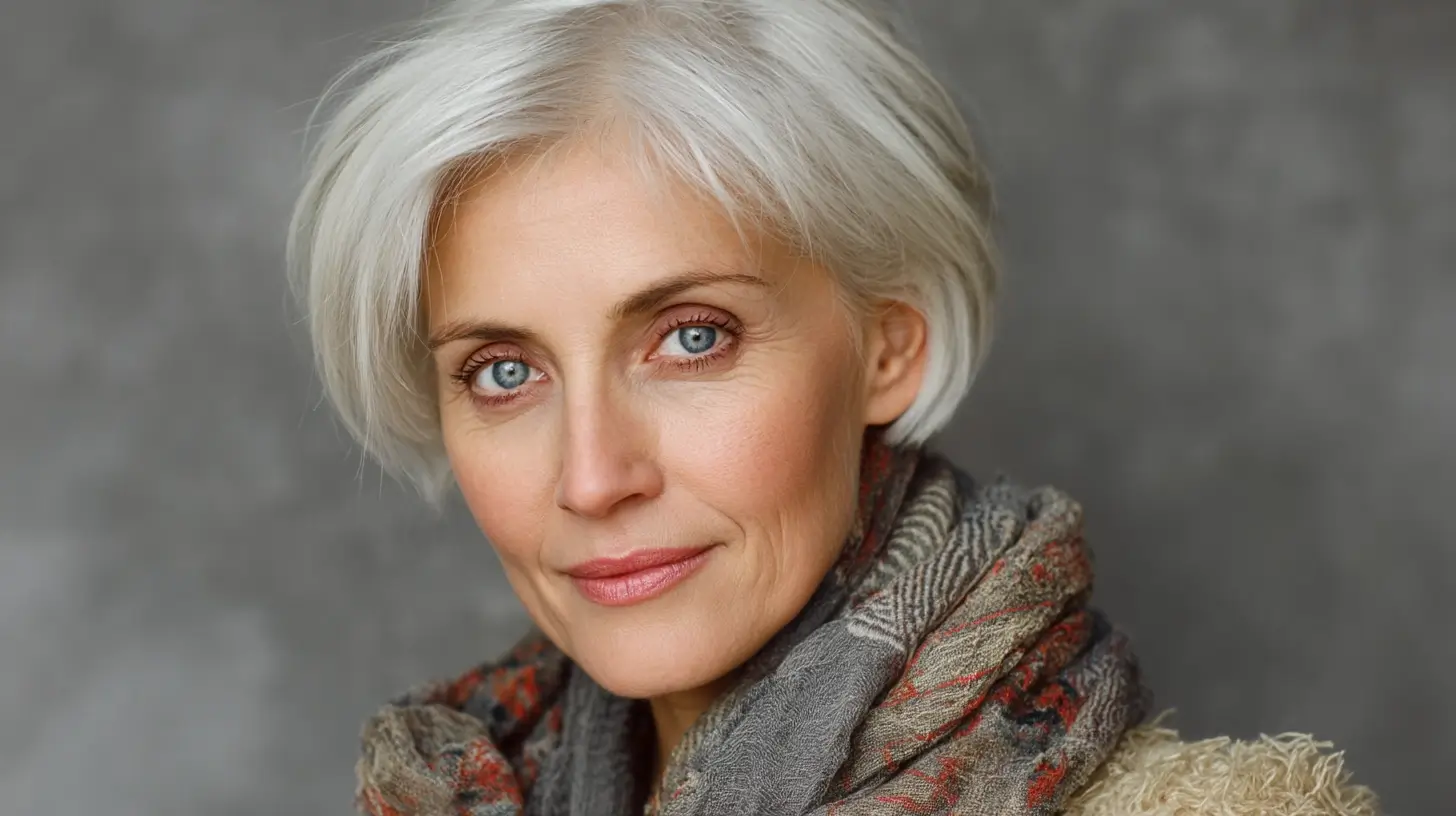 Short white hair for older women 2