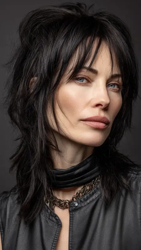 Shoulder-Length Choppy Cut with Piecey Layers - Shoulder Length Haircuts For Older Women