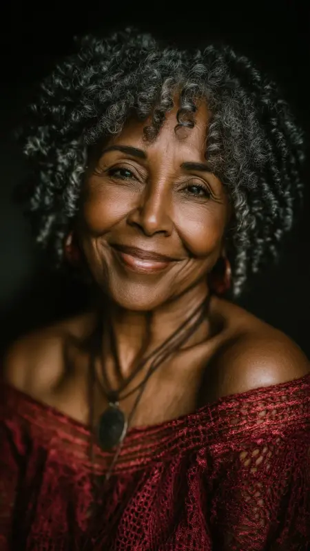 Shoulder-Length Crochet Curls - Hairstyles For Black Women Over 50