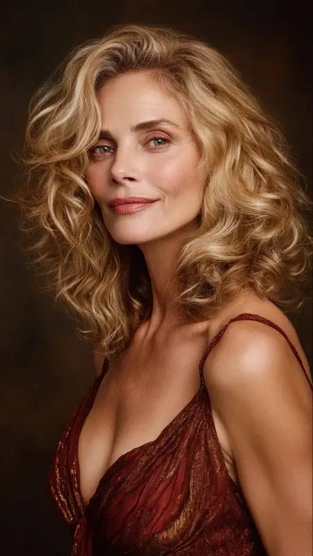 Shoulder-Length Cut with Deep Waves - Medium length haircuts for women over 50