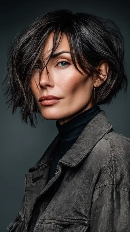 Shoulder-Length Cut with Soft Undercut - medium length hair for women over 50