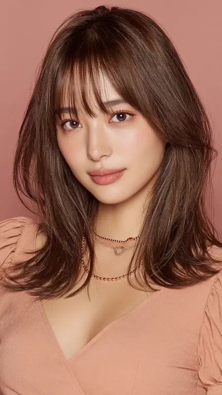 Shoulder-Length Cut with Wispy Bangs -  Youthful haircuts 