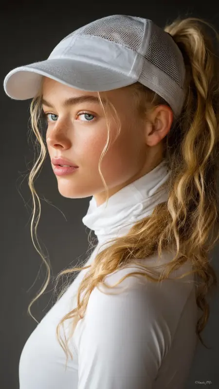 Side Ponytail  Trucker Hat -  Trucker Hat Hairstyles 