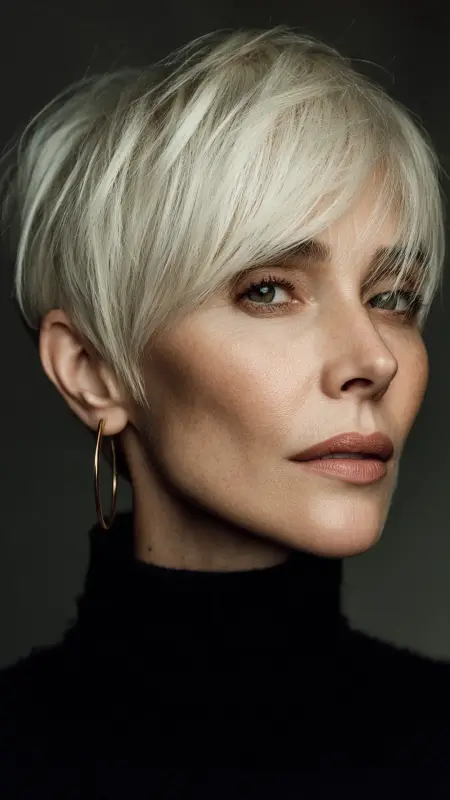 Sleek Long Pixie with Undercut - Hairstyles For Women Over 50 With Thinning Hair