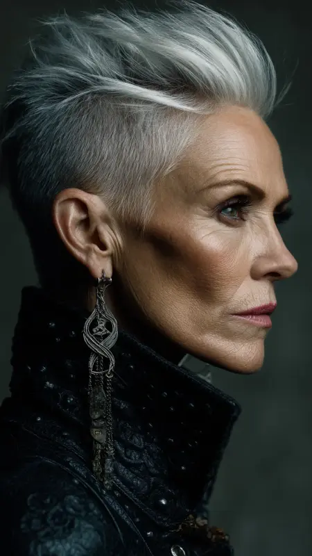 Slicked-Back Pixie - Pixie Cut Hairstyles For Older Women