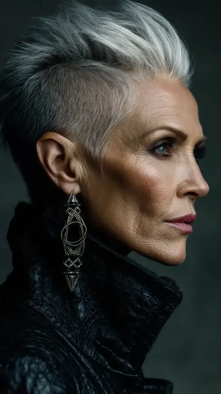 Slicked-Back Pixie - Short Layered Hairstyles For Older Women