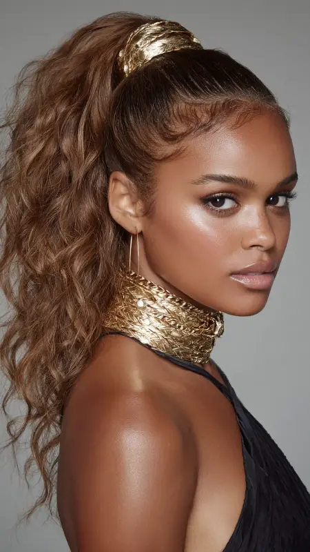 Slicked-Back Ponytail With Texture - Coarse Hairstyles For Women