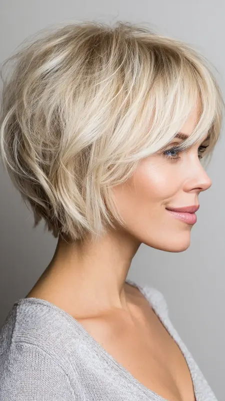 Soft Bixie Cut Bob Pixie Hybrid - Hairstyles for women over 70 with fine hair