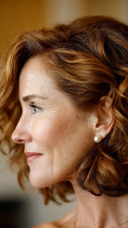 Soft Curled Bob - Hairstyles for women over 70 with thinning hair
