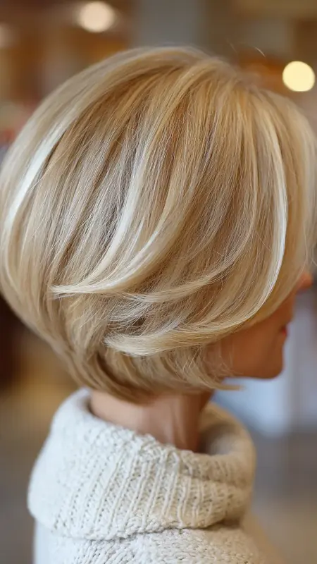Soft Curved Bob - bob haircuts for women over 60 with fine hair
