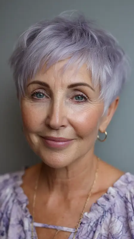 Soft Feathered Pixie - pixie haircuts for women over 60