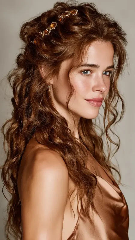 Soft Glam Half-Up Perm - Digital Perm