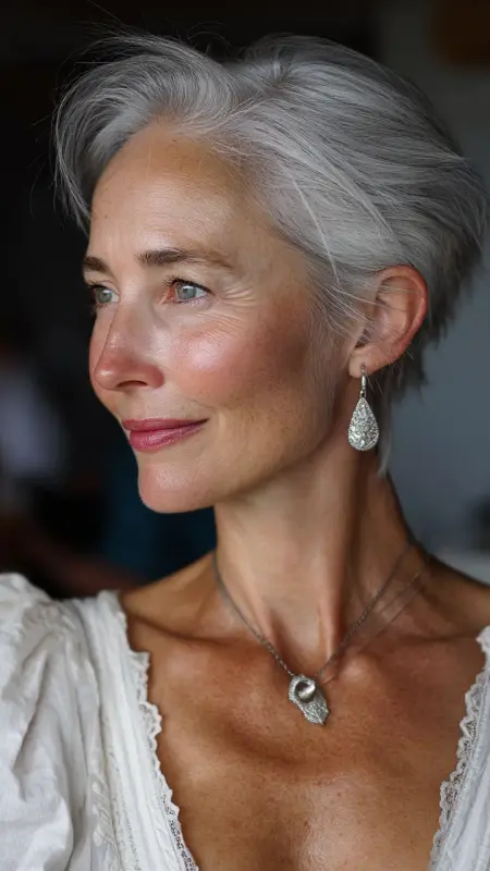 Soft Halo Cut with Wispy Layers - Hairstyles for women over 70 with fine hair