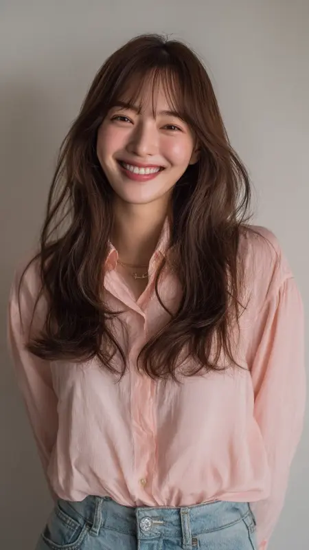 Soft Layered Hush Cut with Curtain Bangs - Hush cut