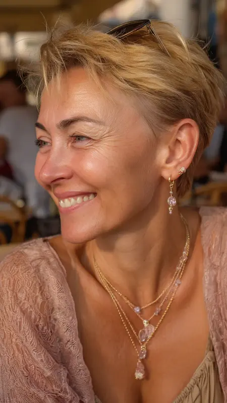 Soft Pixie with Side Part - Short pixie hairstyles for older women