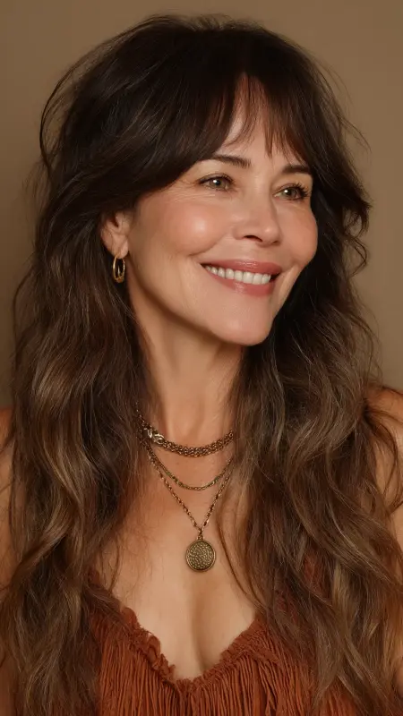 Soft Shag with Curtain Bangs - Sassy hair older women