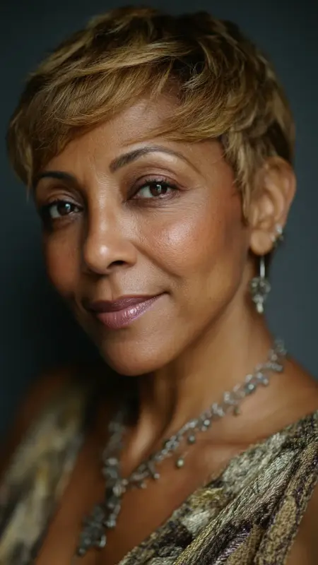 Soft Wedge Cut - Short Haircuts For Black Women Over 50