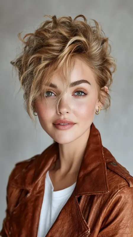 Softly Tousled Permed Pixie - Permed pixie hairstyles