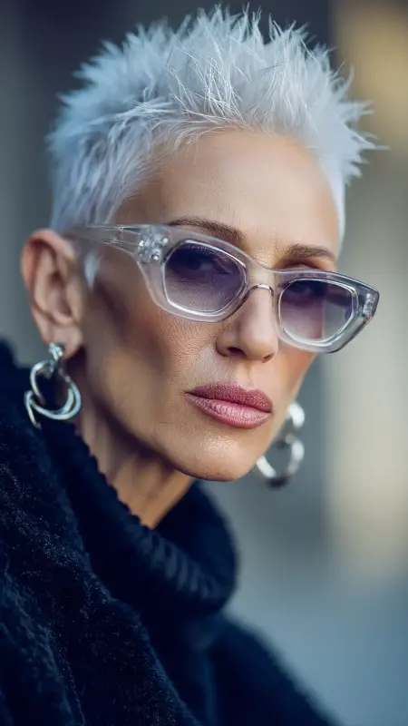 Spiky Textured Crop - Sassy hair older women