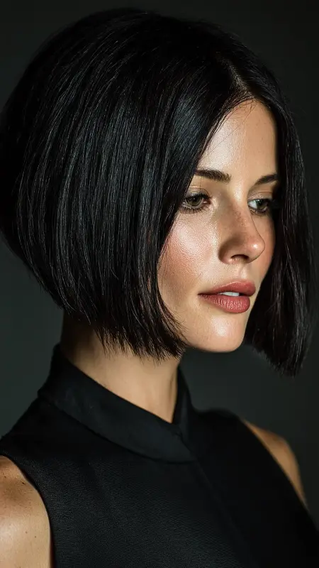 Stacked Bob with Tapered Neckline - Stacked Bob Haircut For Fine Hair