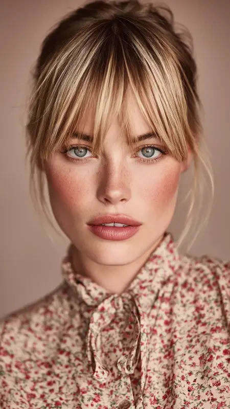 Straight Curtain Bangs - Straight Hairstyles