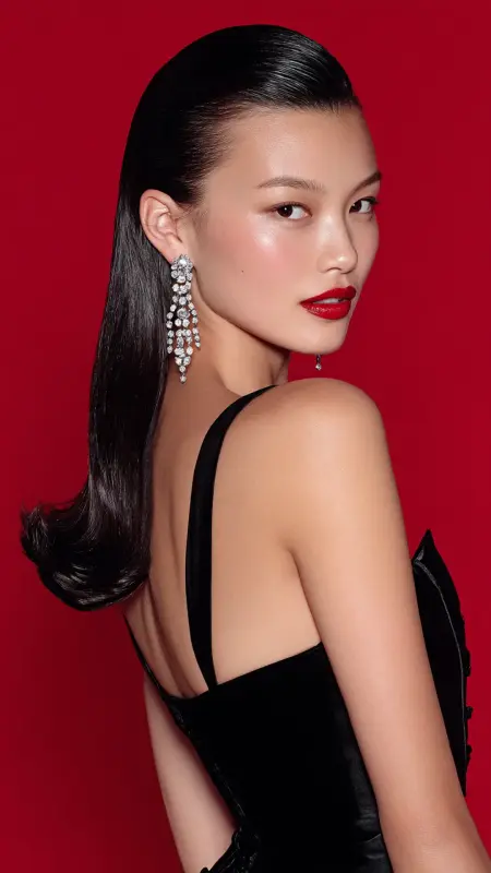 Straight Hair with Deep Side Part - Straight Hairstyles