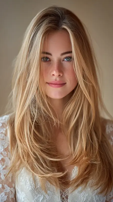 Straight Hair with Feathered Ends - Straight Hairstyles