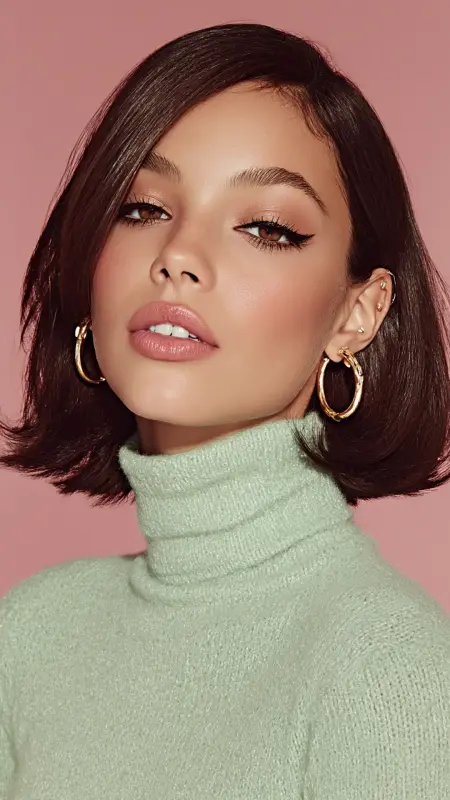 Straight Hair with Flipped Ends - Straight Hairstyles