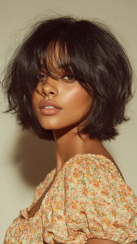 Sunset Waves: The Spirited Summer Bob - Summer hairstyles for short hair