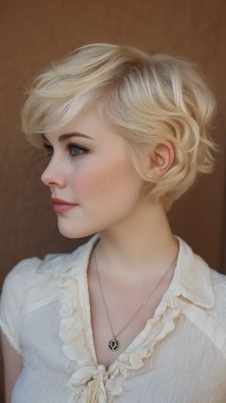 Sun-Kissed Waves: The Carefree Pixie - Summer hairstyles for short hair