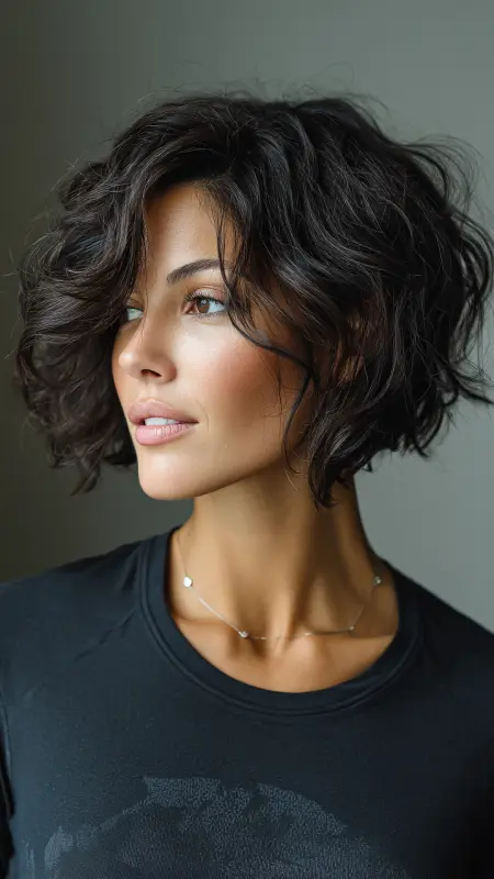 Sunkissed Spirals: The Carefree Chic Bob - Summer hairstyles for short hair