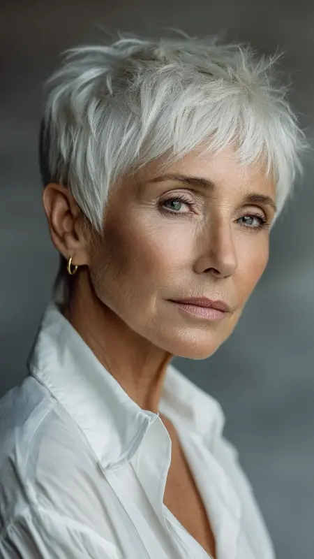 Tapered Cut with Side Part - Hairstyles for over 70 year old women