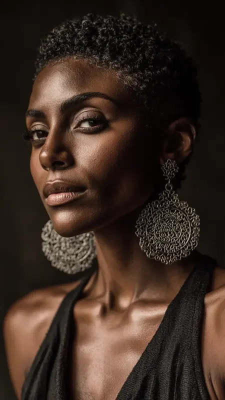Tapered Natural Cut - Coarse Hairstyles For Women